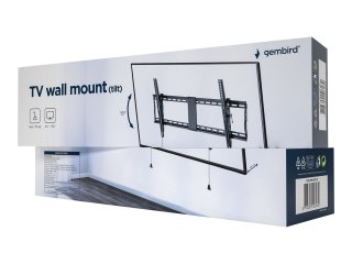 Gembird WM-90T-01 - Zestaw do montażu (mocowanie ściennny) - dla wyświetlacz LCD - stal - czerń z drobną teksturą - rozmiar ekra