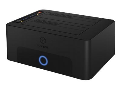 ICY BOX IB-1232CL-U3 - Stacja dokująca HDD - 2,5" / 3,5" współdz. - SATA 6Gb/s - USB 3.0 - czarny