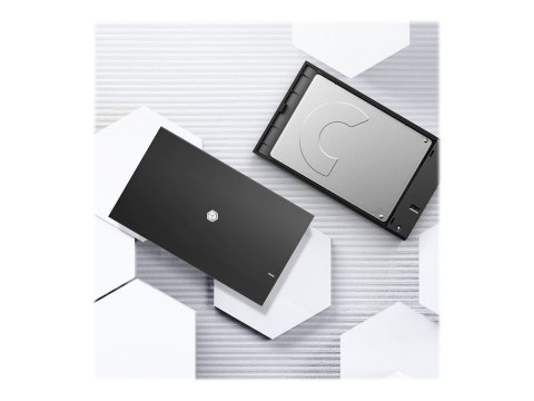 ICY BOX IB-200T-C3 - Obudowa pamięci - kabel Typ A/Typ C combi - 2.5" - SATA 6Gb/s - USB 3.2 (Gen 1) - czarny