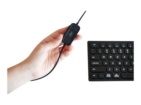 Kensington H2000 - Słuchawka - pełna wielkość - przewodowa - USB-C - izolacja szumu