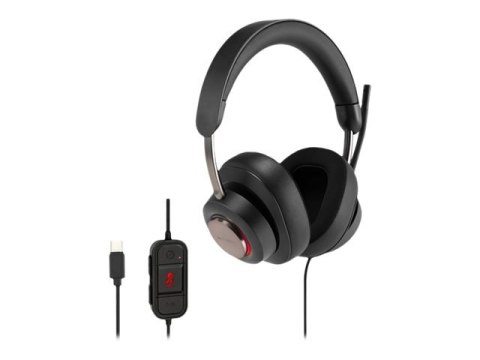 Kensington H2000 - Słuchawka - pełna wielkość - przewodowa - USB-C - izolacja szumu