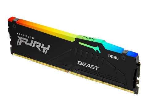 Kingston FURY Beast RGB - DDR5 - moduł - 8 GB - DIMM 288-pin - 5600 MT/s / PC5-44800 - CL36 - 1.25 V - niebuforowana - on-die EC