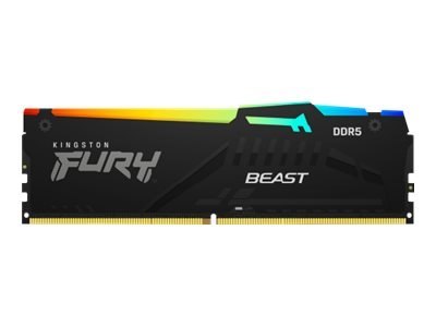 Kingston FURY Beast RGB - DDR5 - zestaw - 32 GB: 2 x 16 GB - DIMM 288-pin - 5600 MT/s / PC5-44800 - CL36 - 1.25 V - niebuforowan