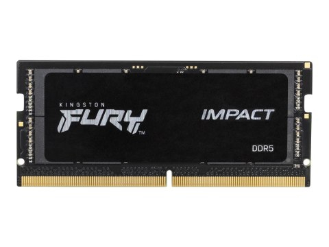 Kingston FURY Impact - DDR5 - moduł - 16 GB - SO-DIMM 262-pin - 5600 MT/s / PC5-44800 - CL40 - 1.1 V - niebuforowana - on-die EC