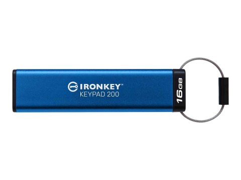 Kingston IronKey Keypad 200 - Pendrive USB - zaszyfrowany - FIPS 140-3 Level 3 - 16 GB - USB 3.2 Gen 1