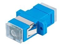 Lanberg - Adapter sieciowy - SC/UPC (F) do SC/UPC (F) - światłowód - simpleks - 9 / 125 mikronów - niebieski, przezroczysty - dl