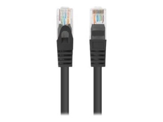 Lanberg - Kabel krosowy - 25 cm - 5.4 mm - U/UTP, Bez ekranowania - CAT 6 - nieruchomy - czarny, RAL 9004 (pakiet 10)