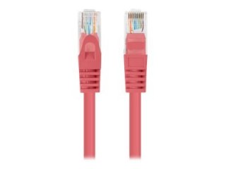 Lanberg - Kabel krosowy - 3 m - 4.8 mm - U/UTP, Bez ekranowania - CAT 5/5e - nieruchomy - czerwony, RAL 3017 (pakiet 10)