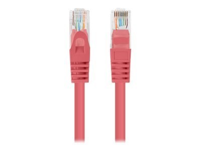 Lanberg - Kabel krosowy - 3 m - 4.8 mm - U/UTP, Bez ekranowania - CAT 5/5e - nieruchomy - czerwony, RAL 3017 (pakiet 10)