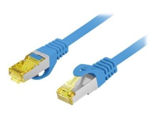 Lanberg - Kabel krosowy - RJ-45 (M) do RJ-45 (M) - 1 m - 6 mm - S/FTP - CAT 6a - bezhalogenowe, okrągły, bez wystających element