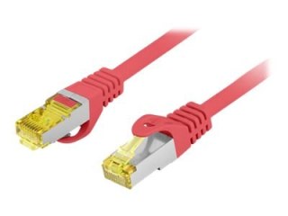 Lanberg - Kabel krosowy - RJ-45 (M) do RJ-45 (M) - 1 m - 6 mm - S/FTP - CAT 6a - bezhalogenowe, okrągły, bez wystających element