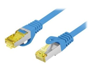 Lanberg - Kabel krosowy - RJ-45 (M) do RJ-45 (M) - 50 cm - 6 mm - S/FTP - CAT 6a - bezhalogenowe, okrągły, bez wystających eleme