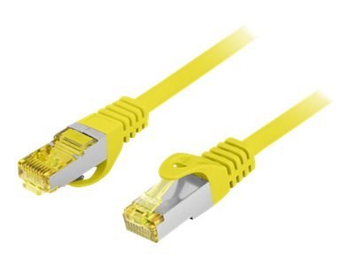 Lanberg - Kabel krosowy - RJ-45 (M) do RJ-45 (M) - 50 cm - 6 mm - S/FTP - CAT 6a - bezhalogenowe, okrągły, bez wystających eleme
