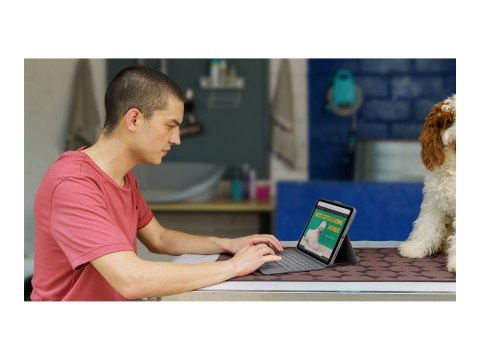 Logitech Combo Touch Detachable Keyboard Case for iPad (10th gen) - Etui na klawiaturę - z panel dotykowy - podświetlenie - Appl