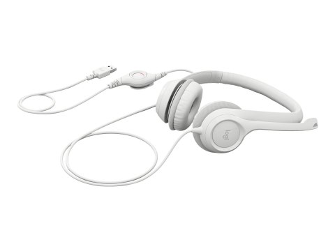 Logitech H390 - Słuchawka - nauszne - przewodowa - USB-A - nietypowa biel