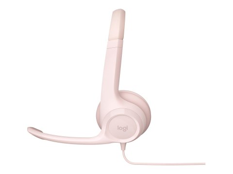 Logitech H390 - Słuchawka - nauszne - przewodowa - USB-A - różowy