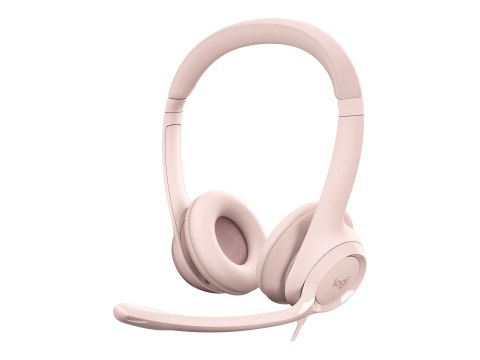 Logitech H390 - Słuchawka - nauszne - przewodowa - USB-A - różowy