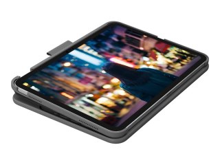 Logitech Slim Folio - Etui na klawiaturę - bezprzewodowa - Bluetooth LE - QWERTY - Wielka Brytania - oksfordzka szarość - dla Ap