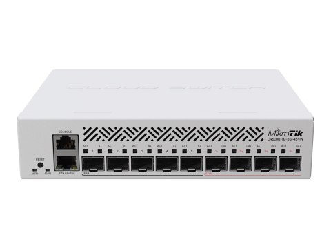 MikroTik CRS310-1G-5S-4S+IN - Przełącznik - L3 - 5 x Gigabit SFP + 4 x 10 Gigabit SFP+ + 1 x 10/100/1000 - stacjonarny, montowan
