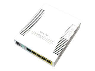 MikroTik RouterBOARD RB260GSP - Przełącznik - Tak - 5 x 10/100/1000 (4 PoE) + 1 x SFP - stacjonarny - PoE