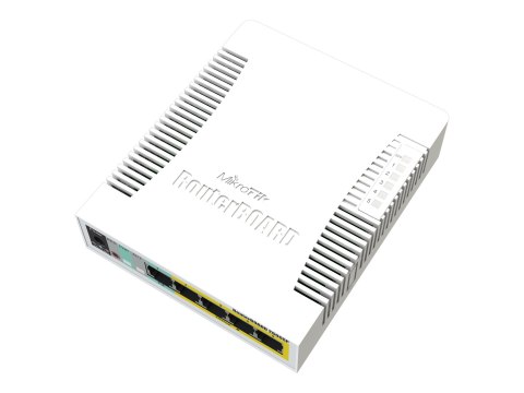 MikroTik RouterBOARD RB260GSP - Przełącznik - Tak - 5 x 10/100/1000 (4 PoE) + 1 x SFP - stacjonarny - PoE