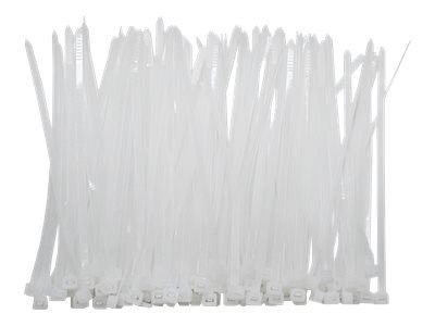 Qoltec - Opaska zaciskowa - 16 cm - biały (pakiet 100)