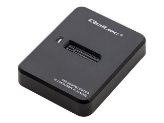 Qoltec - Stacja dokująca SSD -zatoki: 1 - M.2 - M.2 Card (PCIe NVMe & SATA) - USB 3.1 (Gen 2) - czarny
