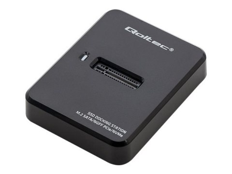 Qoltec - Stacja dokująca SSD -zatoki: 1 - M.2 - M.2 Card (PCIe NVMe & SATA) - USB 3.1 (Gen 2) - czarny