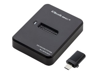 Qoltec - Stacja dokująca SSD -zatoki: 1 - M.2 - M.2 Card (SATA) - USB 3.1 (Gen 1) - czarny