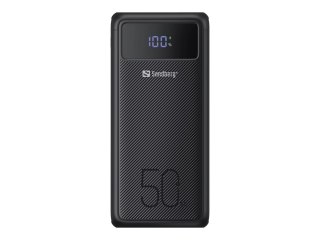 Sandberg Active - Powerbank - 50000 mAh - 185 Wh - 5 A - 3 złącza wychodzące (USB) - przewodowo: USB-C