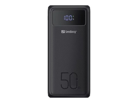 Sandberg Active - Powerbank - 50000 mAh - 185 Wh - 5 A - 3 złącza wychodzące (USB) - przewodowo: USB-C