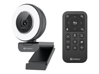 Sandberg Streamer USB Webcam Pro Elite - Kamera do strumieniowania na żywo - kolor - 2560 x 1440 - audio - USB 2.0 - H.264, H.26