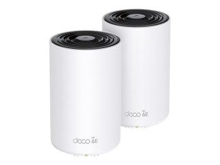 TP-Link Deco XE75 Pro V1 - System Wi-Fi - (2 routery) - maks. 5500 stóp kwadratowych - siatka 1GbE, 2.5GbE - Wi-Fi 6E - Wielopas