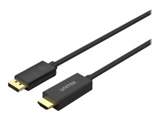 Unitek - Kabel przejściowy - DisplayPort męski do HDMI męski - 1.8 m - czarny - Wszechkierunkowe, obsługa 4K 60 Hz UHD