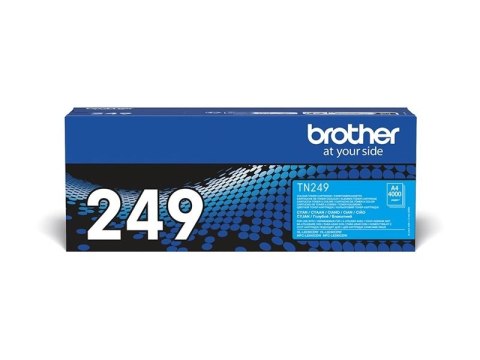 Brother TN249C - Super Wysokie Wyniki - cyjan - oryginał - pudełko - Toner - dla Brother HL-L8240CDW, MFC-L8390CDW