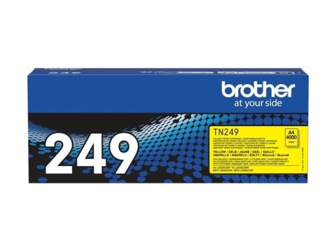 Brother TN249Y - Super Wysokie Wyniki - żółty - oryginał - pudełko - Toner - dla Brother HL-L8240CDW, MFC-L8390CDW