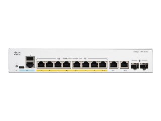 Cisco Catalyst 1300-8FP-2G - Przełącznik - L3 - Tak - 8 x 10/100/1000 (PoE+) + 2 x combo Gigabit SFP/RJ-45 - montowany w szafie 
