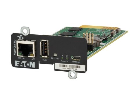 Eaton Cybersecure Gigabit NETWORK-M3 Card for UPS and PDU - Adapter zdalnego zarządzania - Gigabit Ethernet x 1 - dla P/N: 5PX30