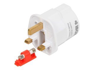 IBOX IAUKEA - Adapter łączówki zasilającej - Typ G do Typ E - AC 100-250 V - 13 A - biały