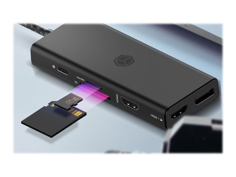 ICY BOX IB-DK4011-CPD - Stacja dokująca - USB-C 3.2 Gen 1 - 2 x HDMI, DP