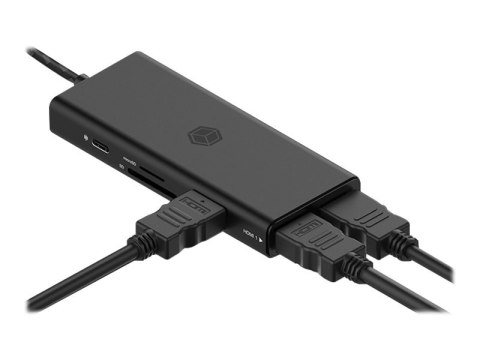 ICY BOX IB-DK4011-CPD - Stacja dokująca - USB-C 3.2 Gen 1 - 2 x HDMI, DP