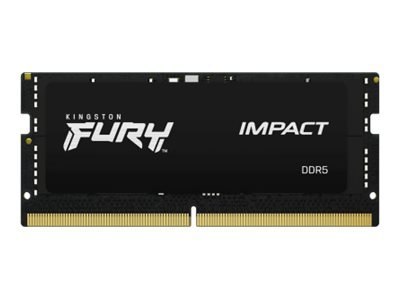 Kingston FURY Impact - DDR5 - zestaw - 32 GB: 2 x 16 GB - SO-DIMM 262-pin - 6400 MT/s / PC5-51200 - CL38 - 1.35 V - on-die ECC