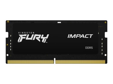 Kingston FURY Impact - DDR5 - zestaw - 32 GB: 2 x 16 GB - SO-DIMM 262-pin - 6400 MT/s / PC5-51200 - CL38 - 1.35 V - on-die ECC