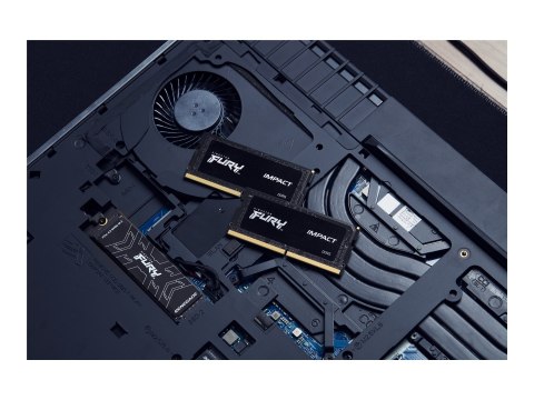 Kingston FURY Impact - DDR5 - zestaw - 32 GB: 2 x 16 GB - SO-DIMM 262-pin - 6400 MT/s / PC5-51200 - CL38 - 1.35 V - on-die ECC