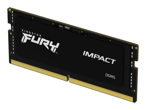 Kingston FURY Impact - DDR5 - zestaw - 32 GB: 2 x 16 GB - SO-DIMM 262-pin - 6400 MT/s / PC5-51200 - CL38 - 1.35 V - on-die ECC