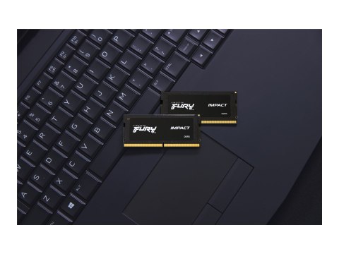 Kingston FURY Impact - DDR5 - zestaw - 32 GB: 2 x 16 GB - SO-DIMM 262-pin - 6400 MT/s / PC5-51200 - CL38 - 1.35 V - on-die ECC