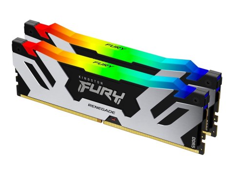 Kingston FURY Renegade RGB - DDR5 - zestaw - 96 GB: 2 x 48 GB - DIMM 288-pin - 6400 MT/s / PC5-51200 - CL32 - 1.4 V - niebuforow