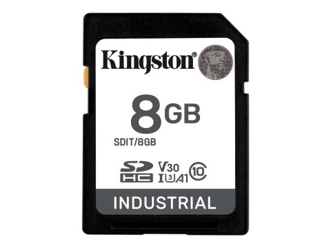 Kingston Industrial - Karta pamięci flash - 8 GB - A1 / Video Class V30 / UHS-I U3 / Class10 - SDHC UHS-I
