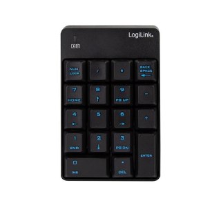 Klawiatura bezprzewodowa LogiLink ID0120 18 klawiszy czarna
