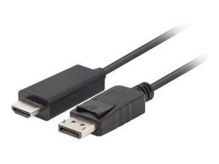 Lanberg - Kabel przejściowy - DisplayPort 20-pin męski do HDMI męski - 1.8 m - podwójne ekranowanie - czarny